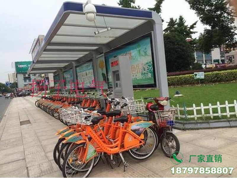 嵩明县地铁站共享单车存放亭