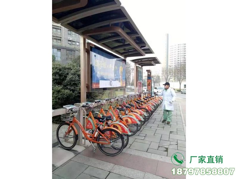 蓝山县公交站点共享自行车棚